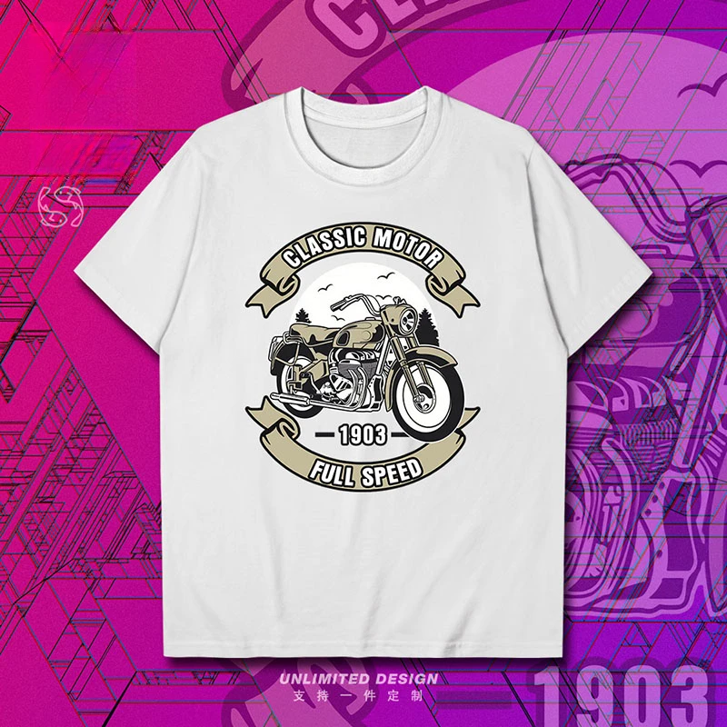 

New Cruiser Motorcycle Graffiti Print Graphic T-shirt Men's and Women's Short Sleeve Breathable Motorcycle T-shirt Moto GP