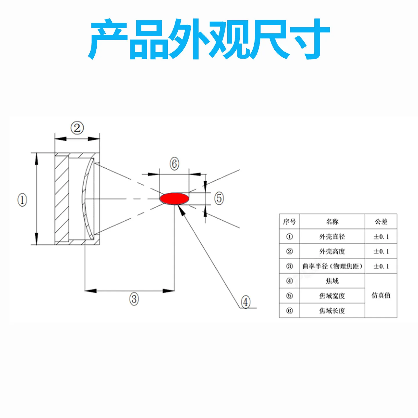 Ultrasonic Focusing Transducer Concave Piezoelectric Sensor Ultrasonic Vibrator Probe Micro Waterproof Generator