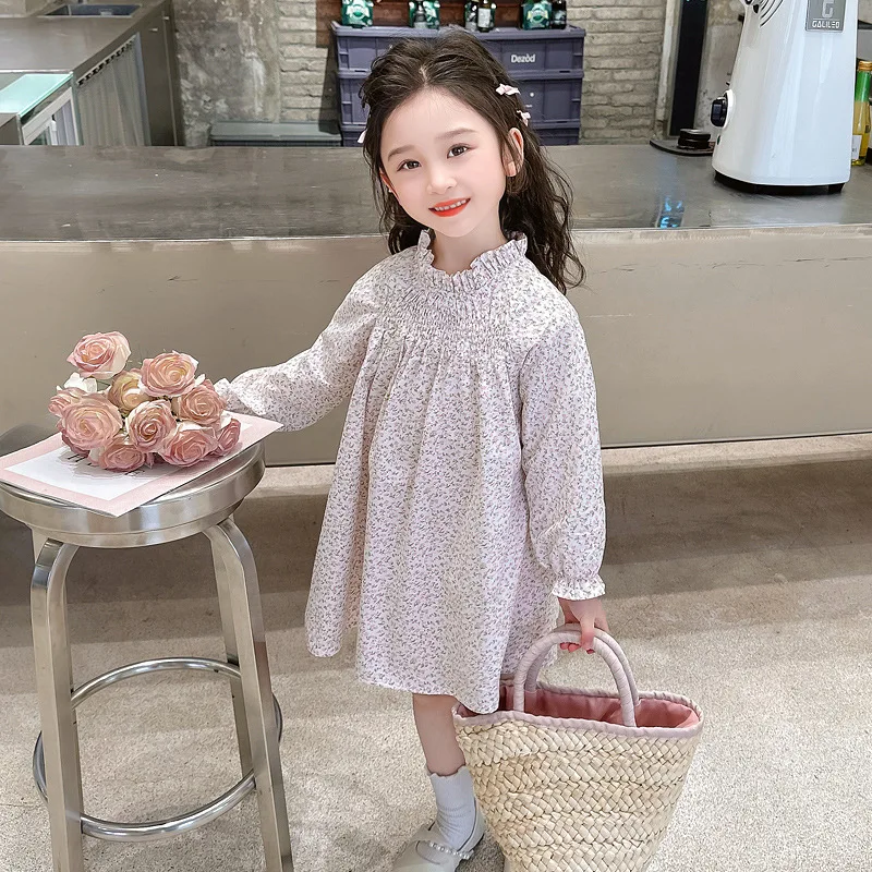 

Children's Skirt Spring and Autumn New Thin Baby Korean Style Floral Skirt Fashionable Little Girl2025Internet Celebrity Style D