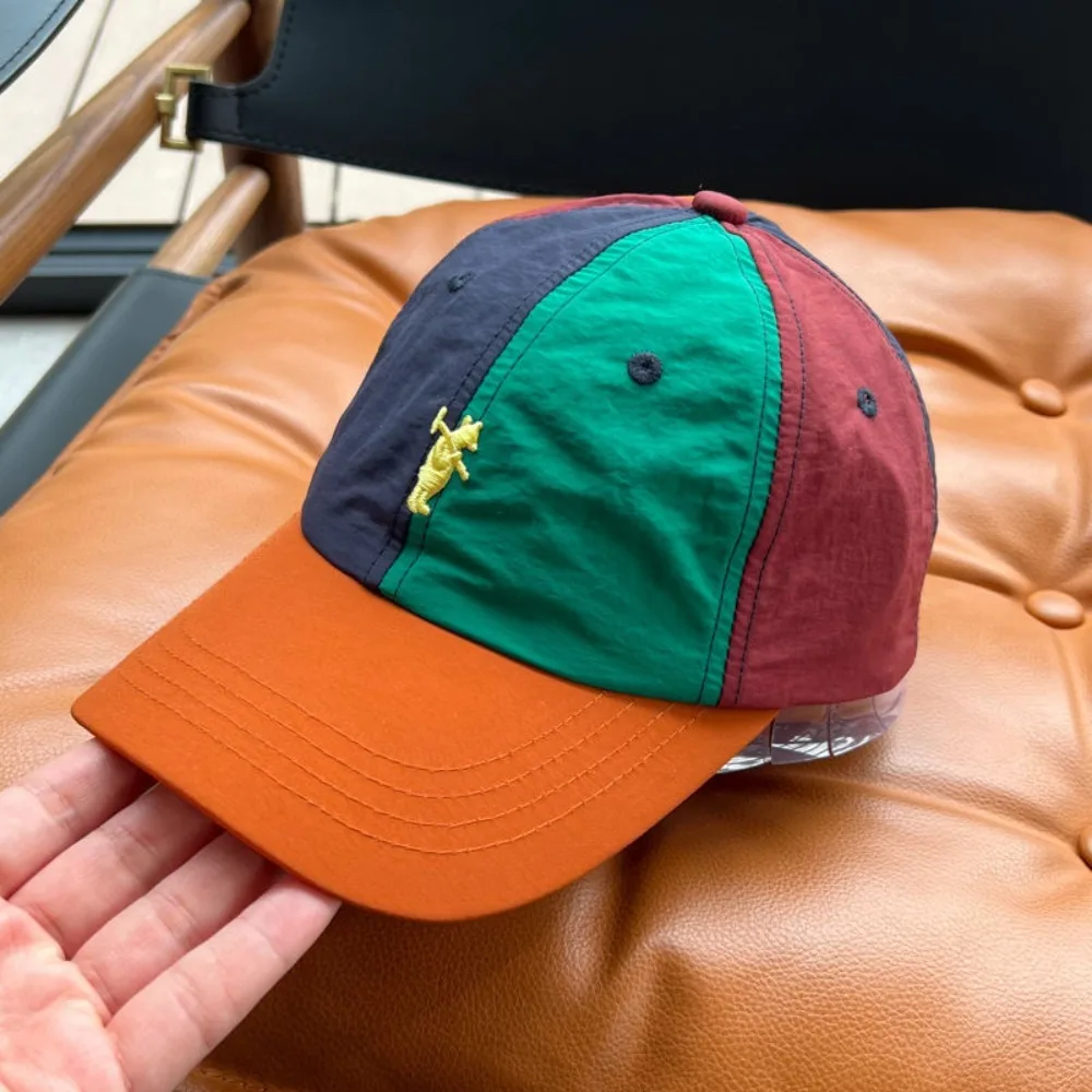 Exquisite Embroidery Sports Baseball Cap Quick-drying Breathable Hip Hop Hat Splicing Color Lightweight Sunscreen Hat
