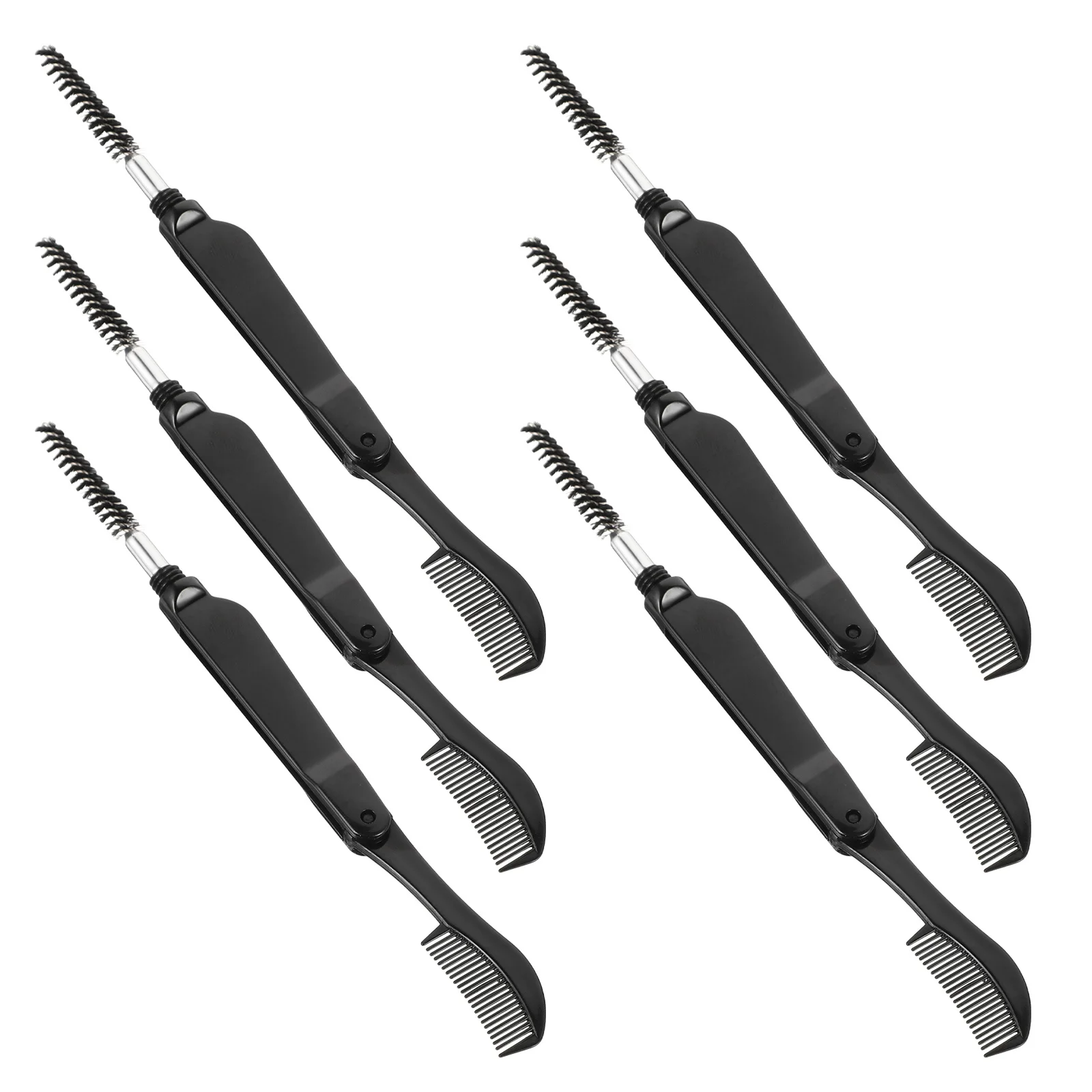 

6Pcs Foldable Eyebrow Brushes Eyelash Combs Double-Ended Lash Grooming Brush for Home Travel Makeup Use Foldable Eyebrow