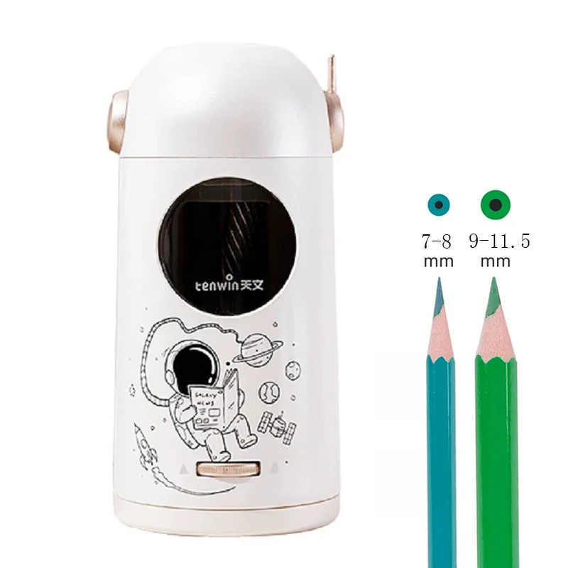 Electric Pencil Sharpener, Auto-Stop and Rechargeable Large Pencil Sharpener for 6-12mm Pencils, Portable in School Office