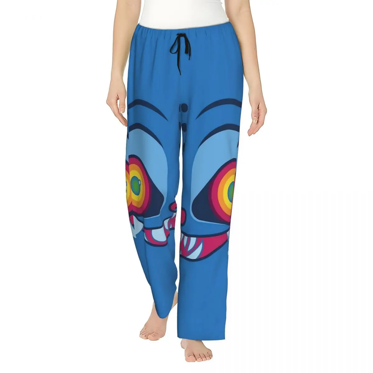 

Derpy Kpop Demon Hunters синие пижамные штаны с изображением тигра, осенние элегантные дневные спальные штаны, женские дышащие домашние штаны, пижамы большого размера