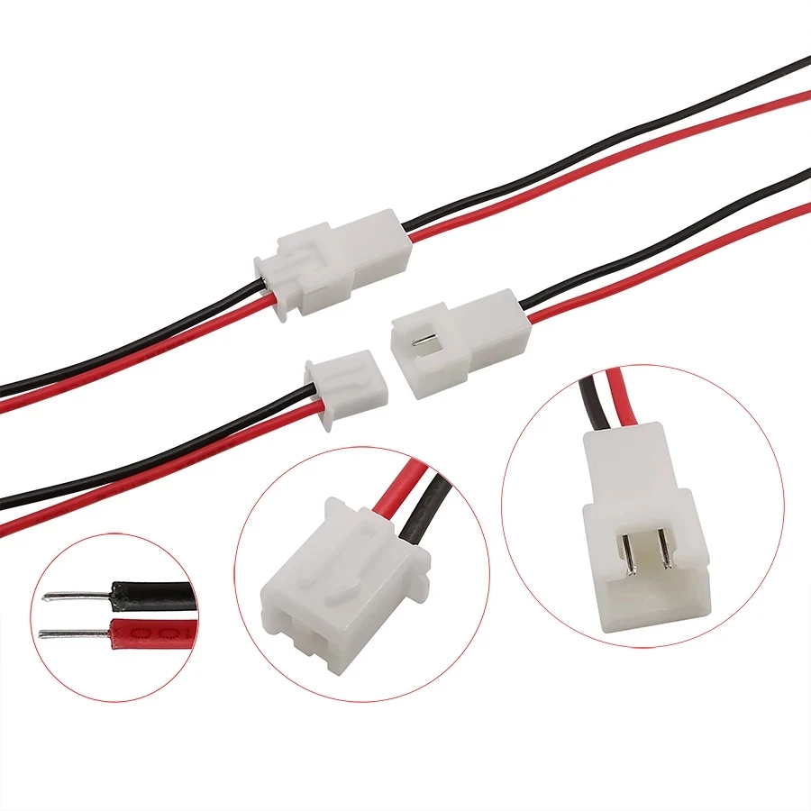 5Pair 2P 3 4Pin JST1.25mm PH 2.0mm XH 2.54mm SM2.5 JST Male Plug Female Jack Socket DIY Electrical Wire Terminal Cable Connector