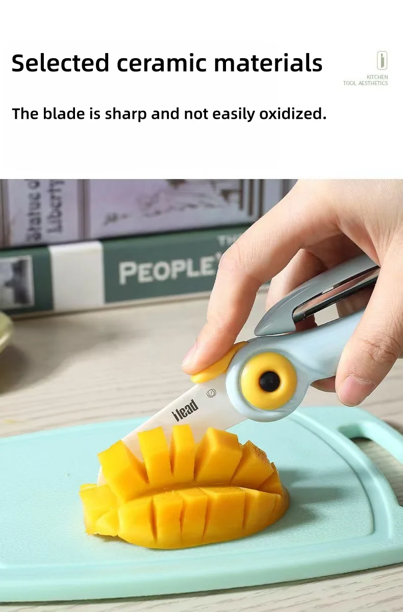 Multifunctional Stainless Steel Ceramic Fruit Knife vegetable Peeler Home Use Kitchen Tool for Cutting And Peeling view 2