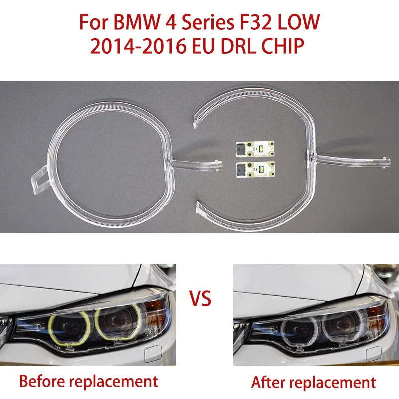 

Запасные части Белый свет Angel Eye для BMW 4 серии F32 Балластная трубчатая полоса 14-2016 НИЗКИЙ дневные ходовые огни ЕС Автомобильный DRL ЧИП