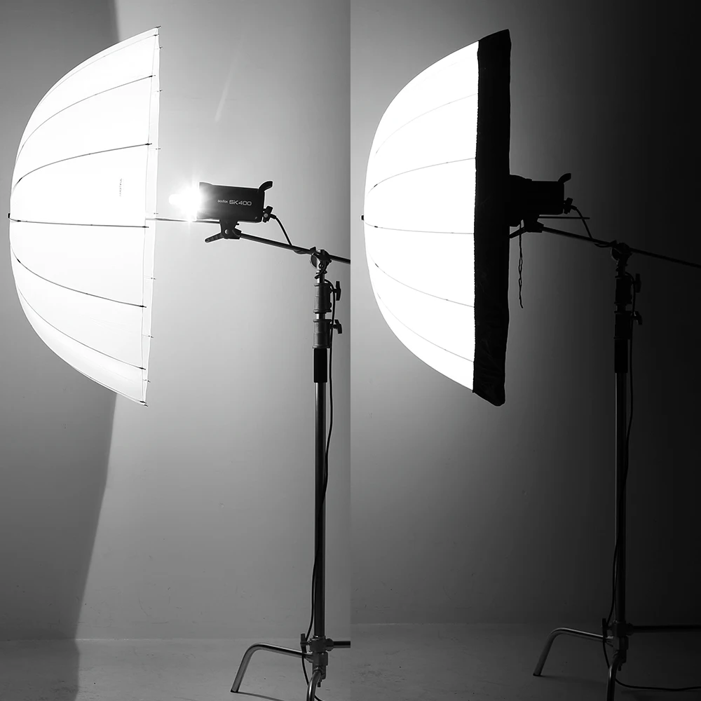 AMBITFUL 105 سنتيمتر 130 سنتيمتر 160 سنتيمتر مظلة الناشر أبيض شفاف أسود عاكس غطاء مظلة مكافئ