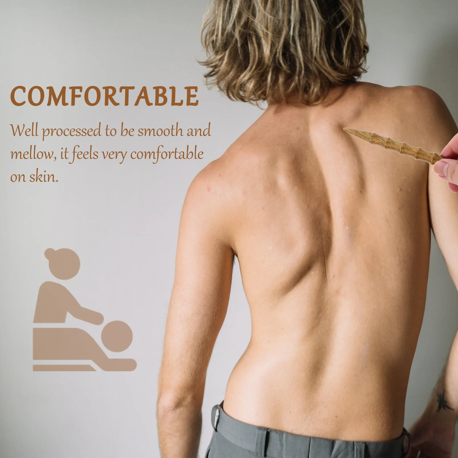 

1Pcs Wooden Massaging Stick Handheld Acupoint Meridian Massage Rod Neck Shoulder Pain Relief Wooden Massaging Stick