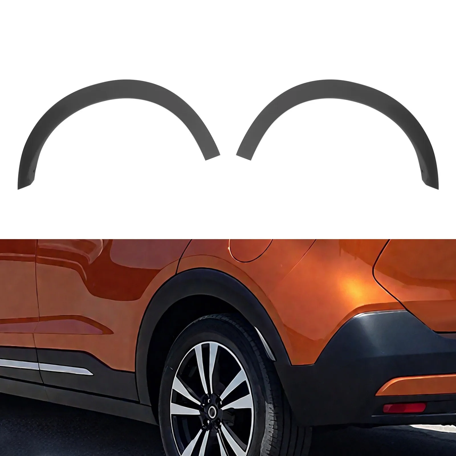 

For 2018-2020 Nissan Kicks Rear Fender Trim - Left & Right Pair, Winter-Ready Snow Debris Shield, Direct Replacement
