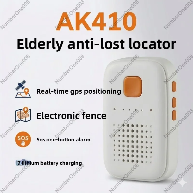 Anechoease AK410 Elderly Anti-Lost GPS Tracker with Geofencing SOS Alarm, Portable Locator for Seniors