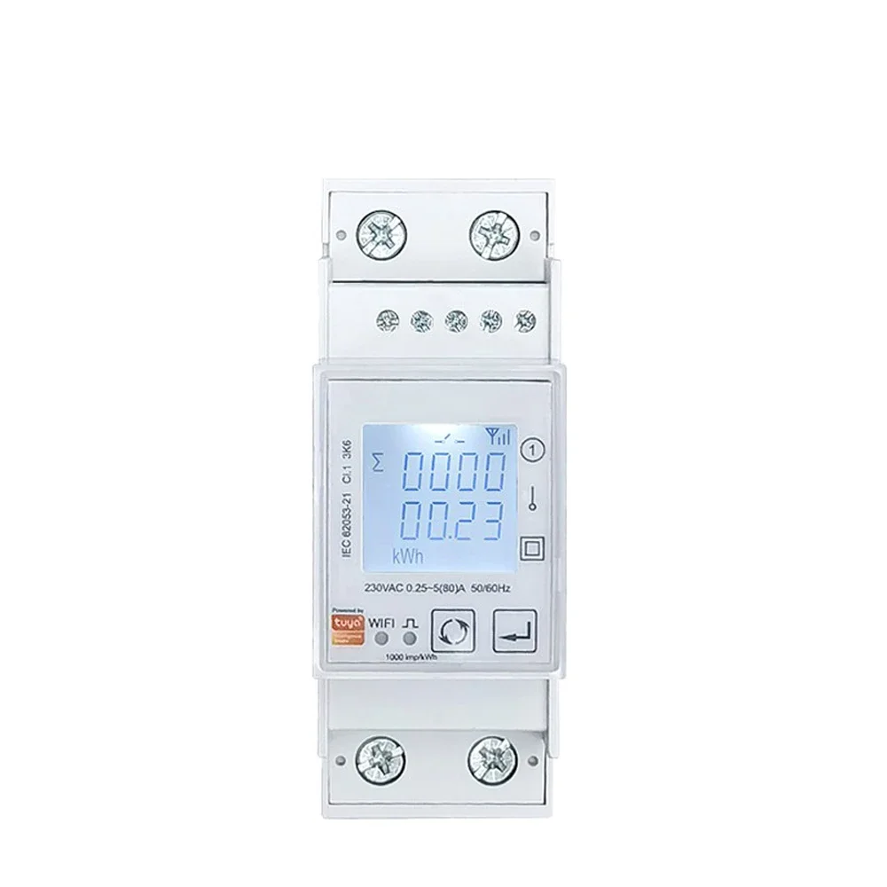 WIFI ZigBee Smart Electric Meter Single-phase Guide Rail Bidirectional Solar Energy Consumption Voltage Current Power Meter