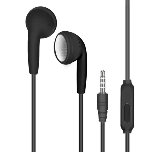 Imagen 2 del producto Auriculares intrauditivos blancos de 3,5mm para Samsung Galaxy, auriculares con cable y conector de micrófono para teléfonos móviles inteligentes, volumen ajustable
