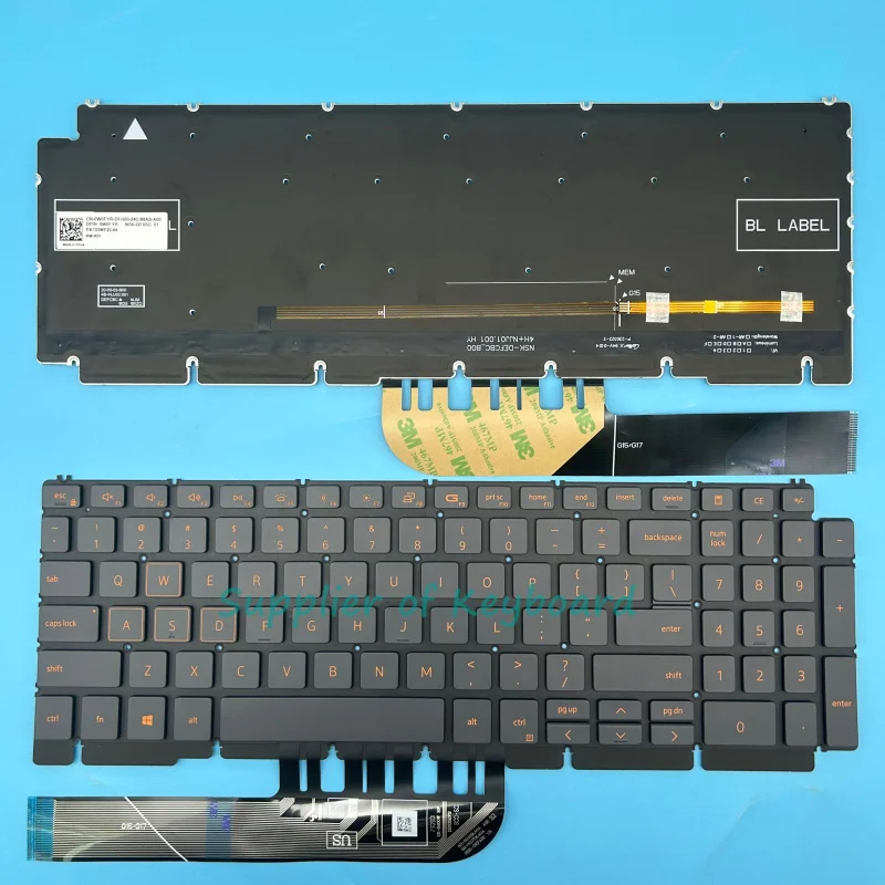 Nuevo teclado inglés para portátil Dell G15(5510) G15(5511) G15(5515) G15(5520) G15(5525) retroiluminado
