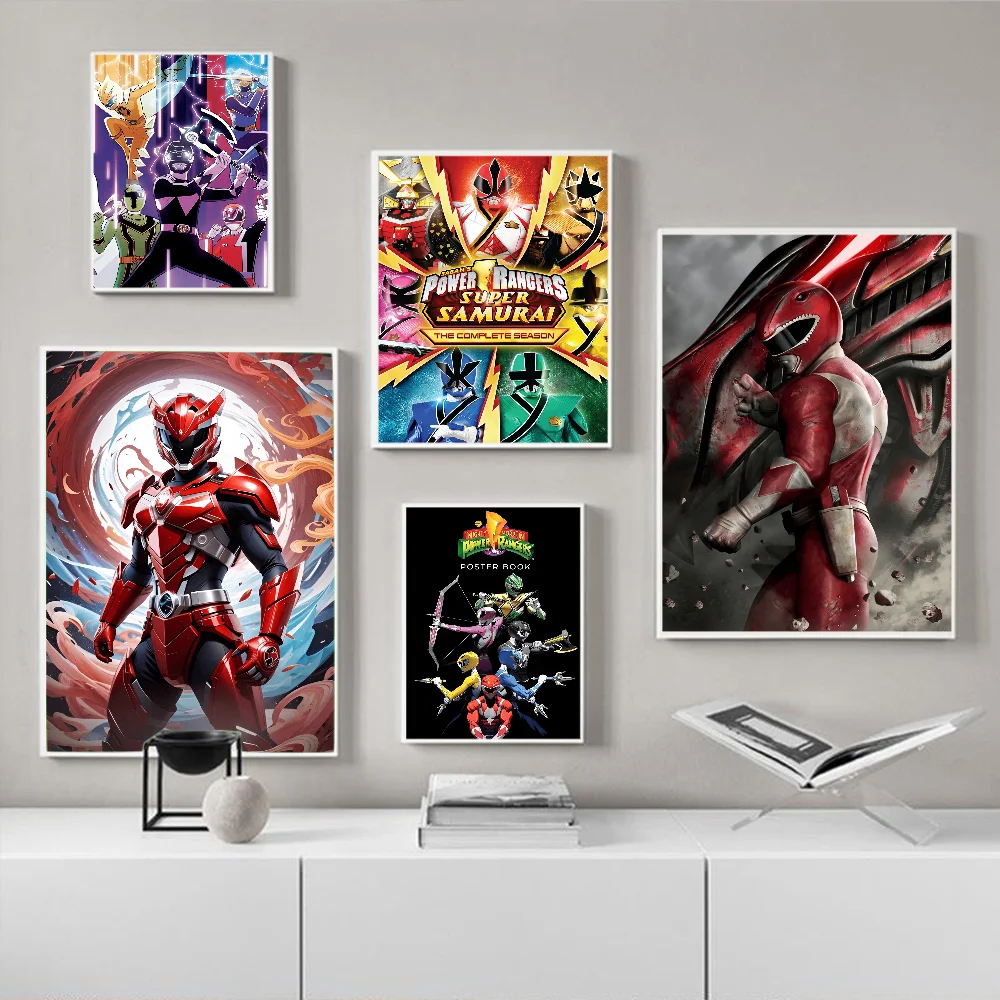 Power R-Rangers Classic Movie Posters Vintage Room Bar Cafe Decor Stickers Wall Painting