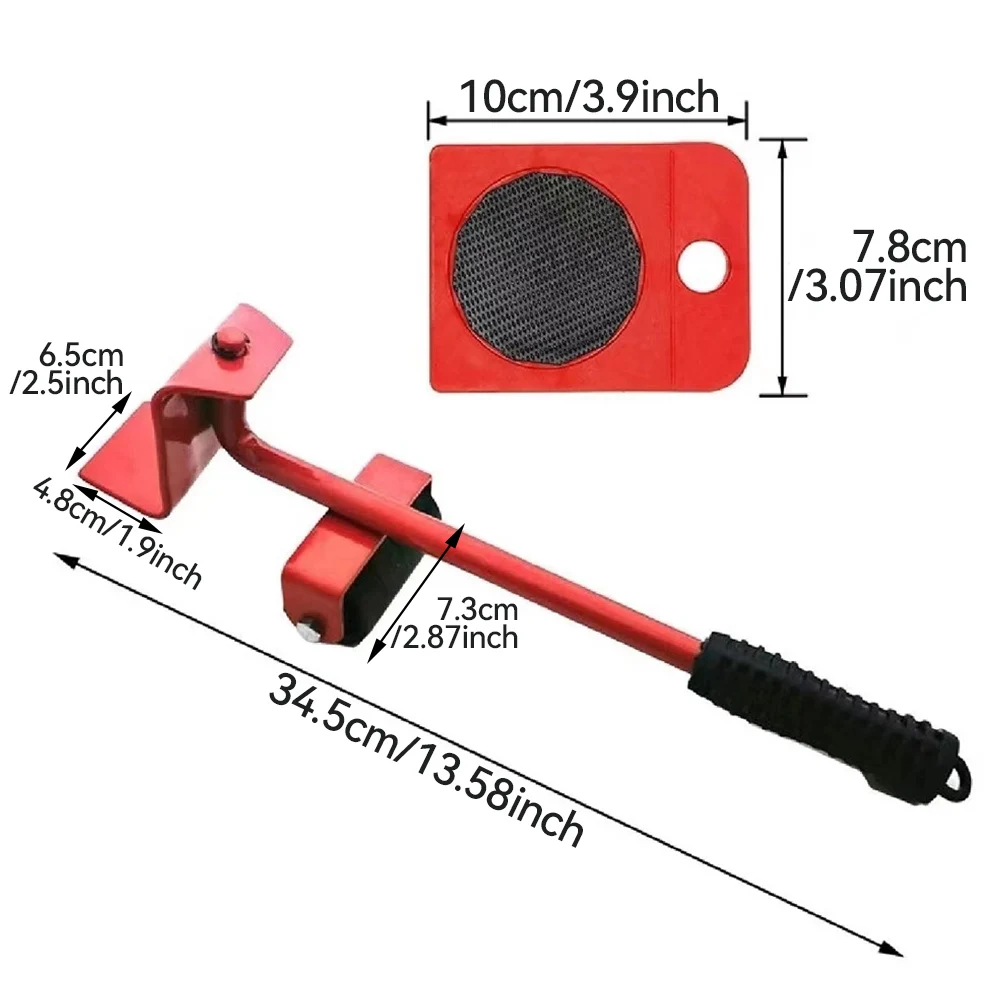 Wytrzymały podnośnik do mebli Zestaw rolek transportowych do przenoszenia mebli Wytrzymały podnośnik Narzędzie transportowe Rolka do przenoszenia