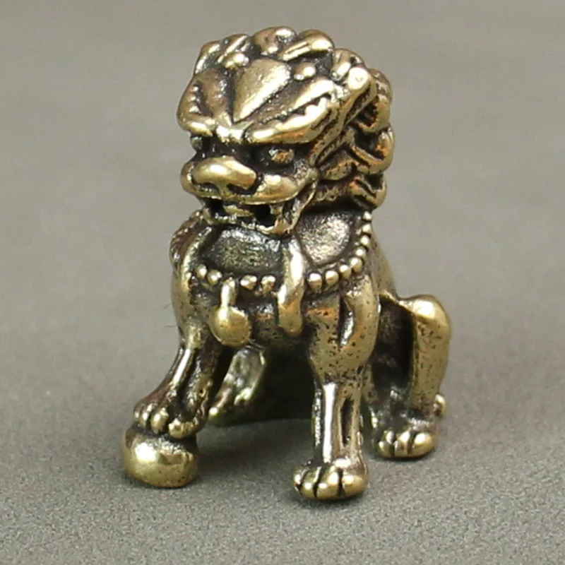 Brass Ornament Handheld Wealth Rolling Pure Copper Micro Carving Ball Lion Yiwu Small
