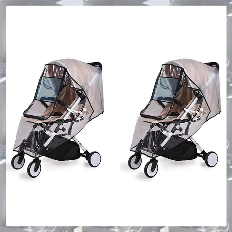 

A84F-2X Stroller Rain Cover Universal, Baby Travel Weather Shield, Windproof Waterproof, Protect From Dust Snow