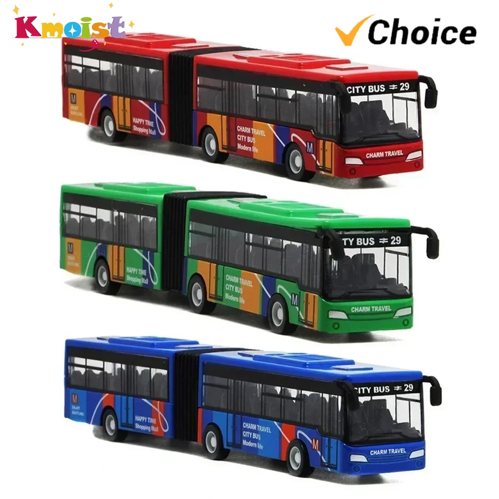 1:64 Alloy City Bus Model Vehicles City Express Bus Double Buses Diecast Vehicles Toys Funny Pull Back Car Children Kids Gifts