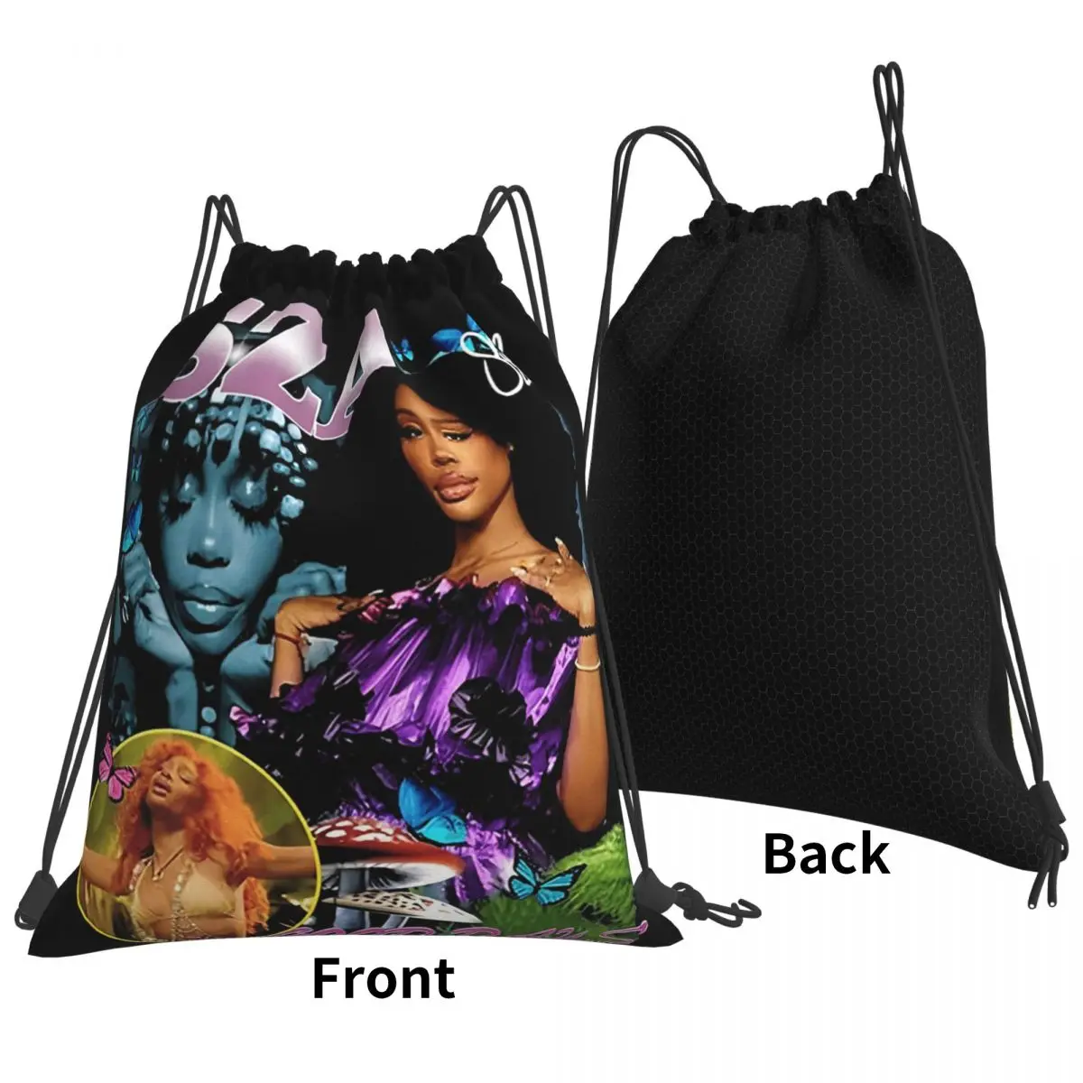 SZA Album Classic Backpacks Portable Drawstring Bags Sports Bag Book Bags for Travel School
