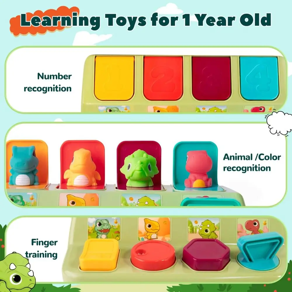 Nouveau Jouet d'activité interactif coloré, jouet Pop-Up Portable et Durable, jouet de développement amusant pour bébé, apprentissage précoce