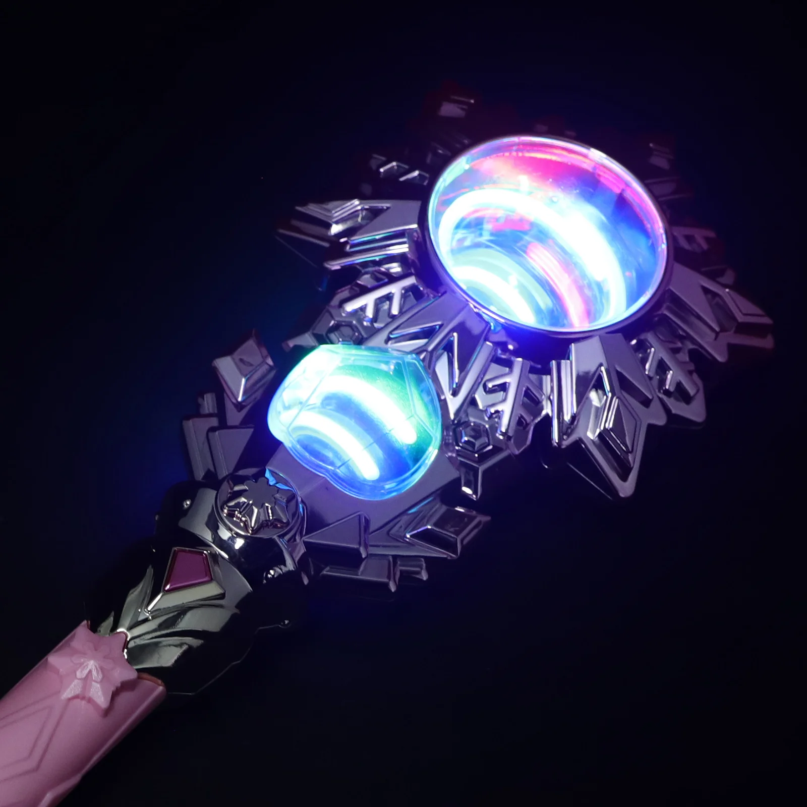 Wand with Glitter Snowflake Glow - Interactive Music Playing Fairy Wand - Kids Cosplay Accessory for Outdoor