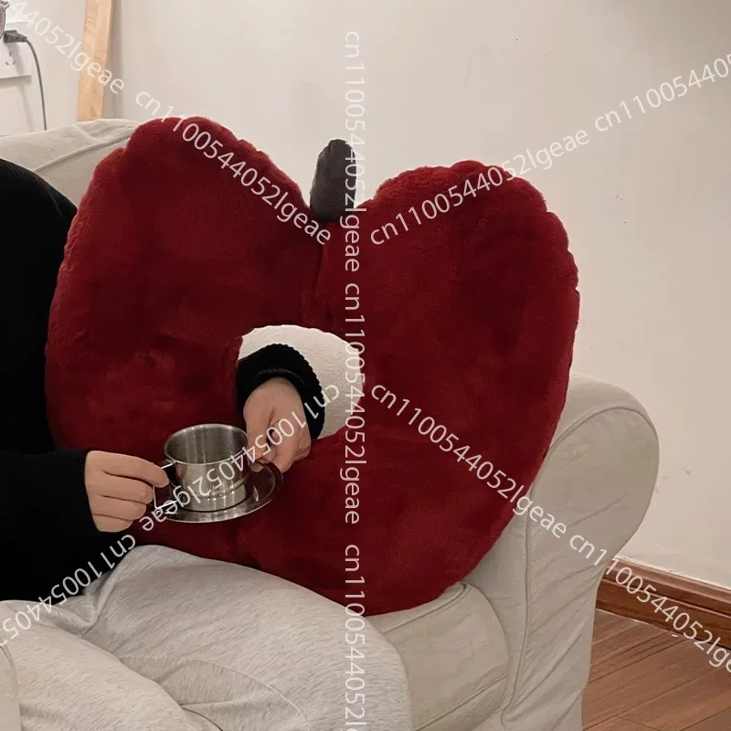 Art Favorites ins New Year's Peace Fruit Throw Pillow Cute Apple Cushion Home Sofa Neck Pillow