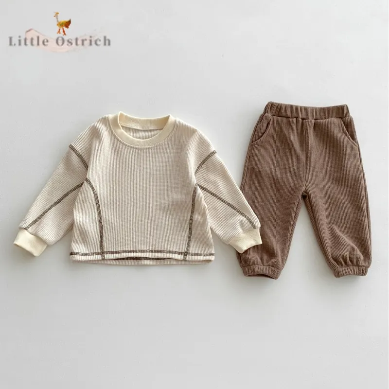 

Newborn Baby Girl Boy Cotton Clothes Set T-shirt+Pant Infant Toddler Child Long Sleeve Clothing Suit Pullover Baby Clothes 3M-2Y