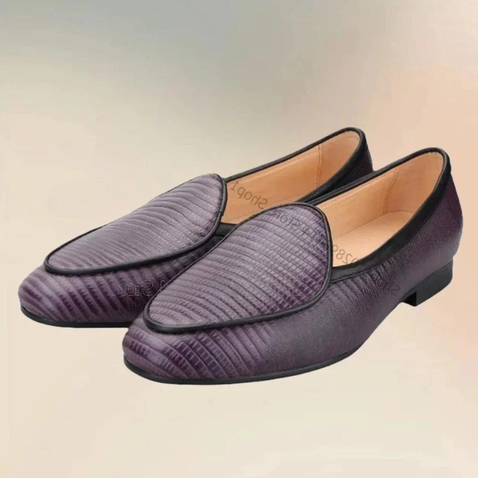 

Mixed Color Lizard Design Men Loafers Fashion Slip On Men Casual Shoes Luxurious Handmade Party Banquet Office Men Dress Shoes