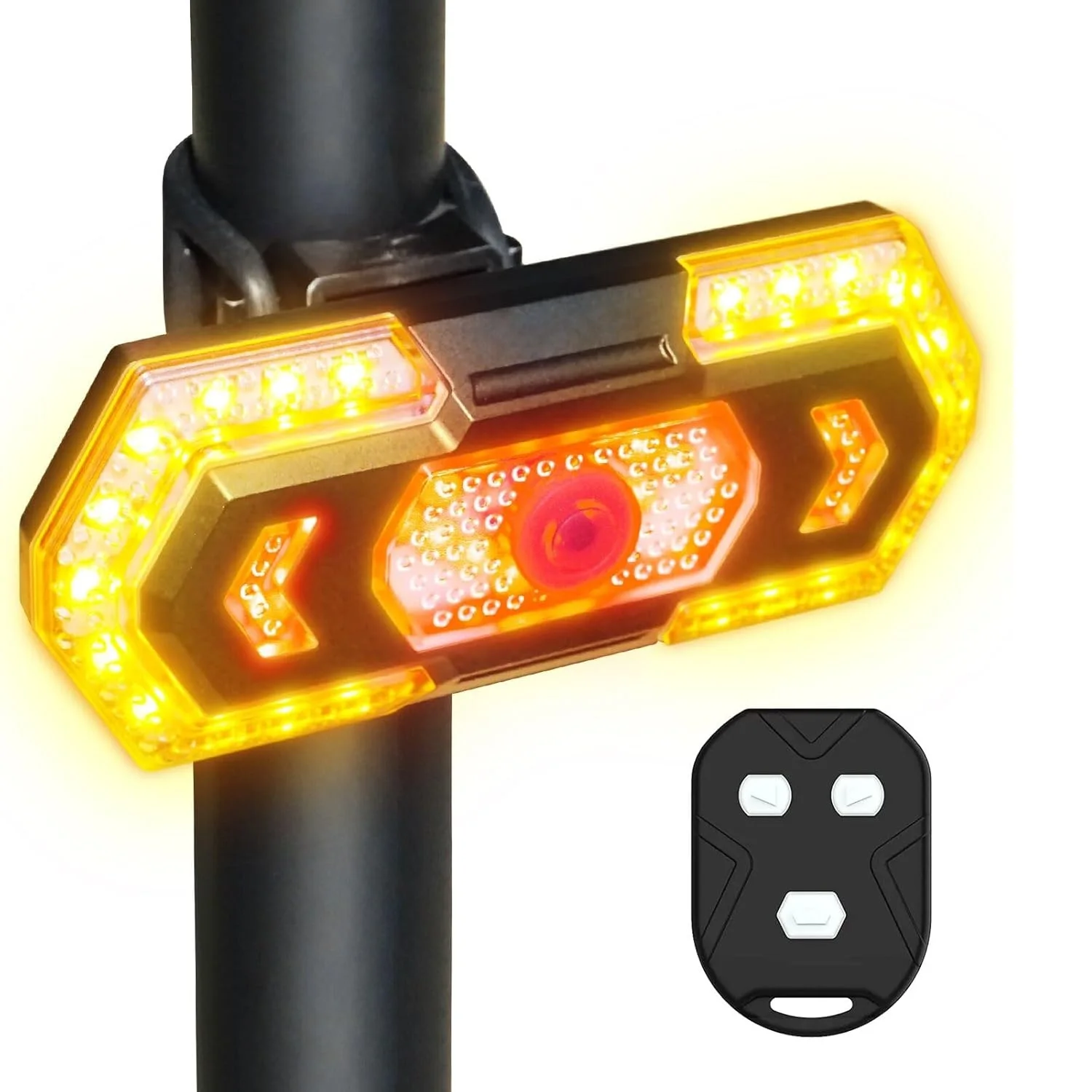 

Светодиодные задние фонари для велосипеда, беспроводной пульт дистанционного управления, мигалка для велосипеда, 5 режимов, задние фонари с зарядкой через USB, используемые для езды на велосипеде