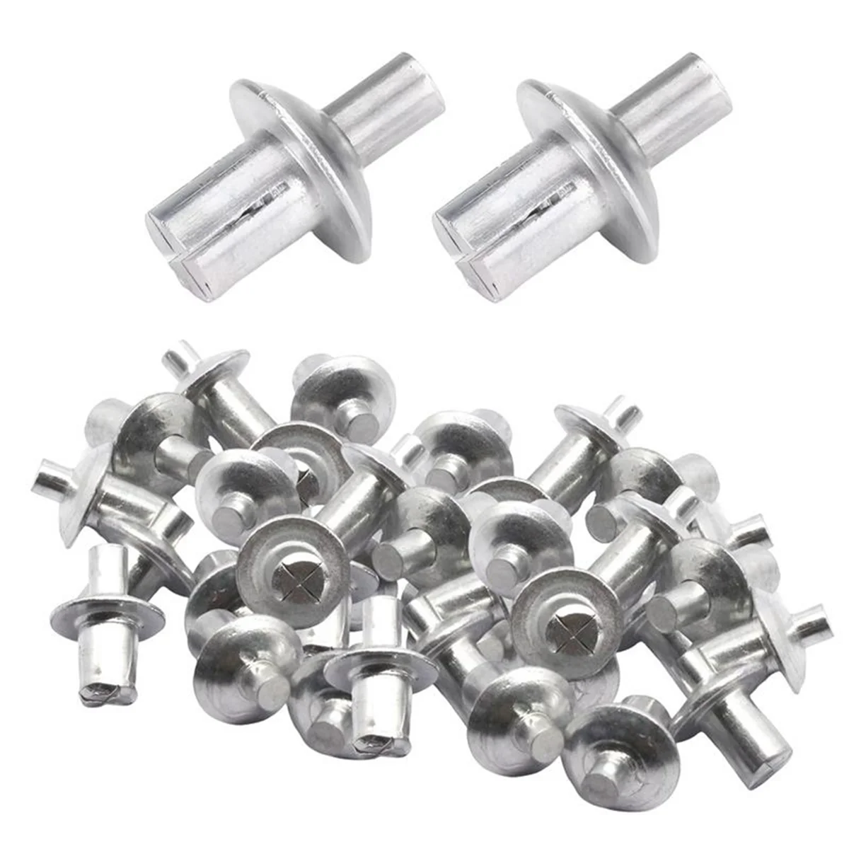 100PCS Aluminum Alloy Drive Rivets Hammer Drive Expansion Aluminum Nail Head Piercing Rivet Gypsum Board Expansion Nails