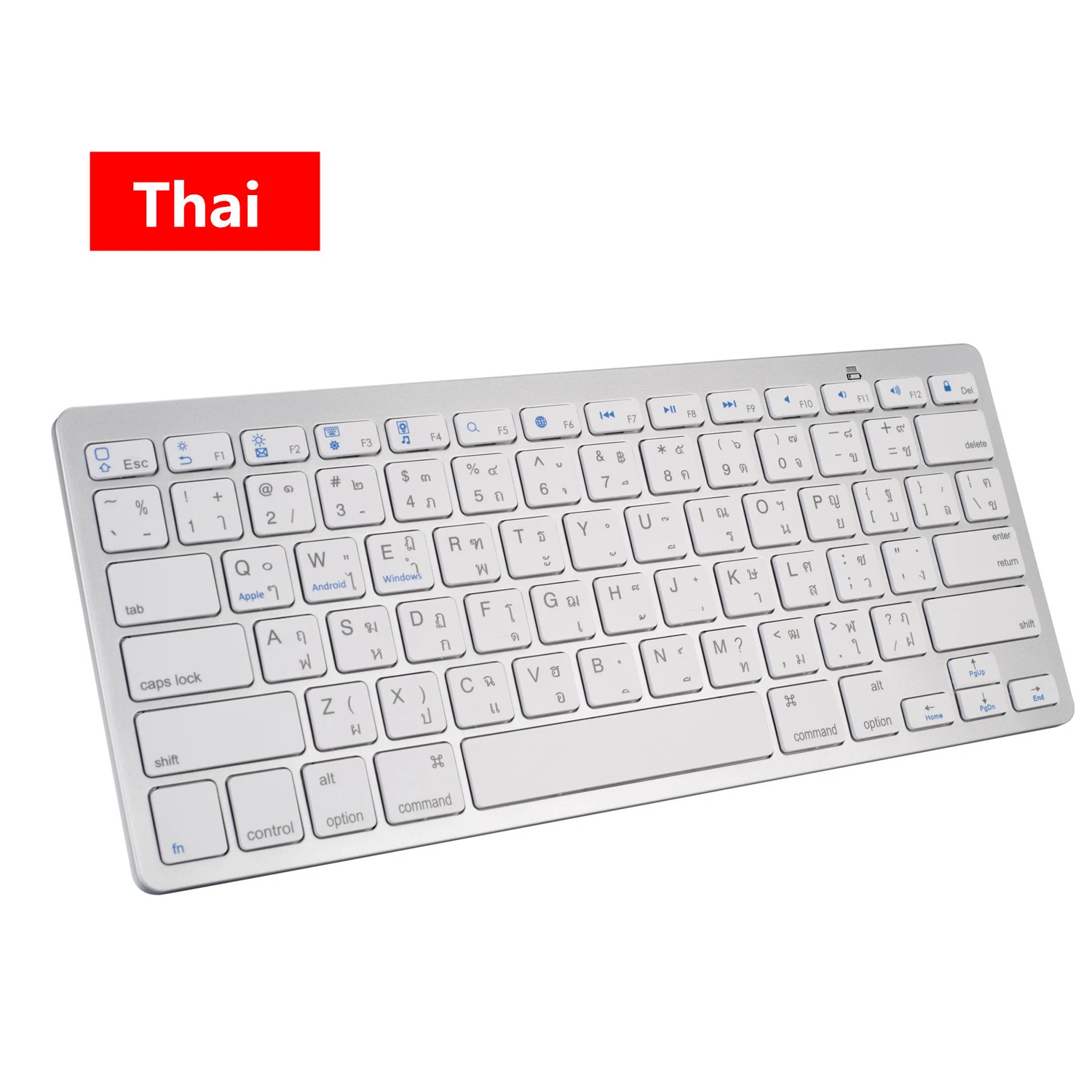 Wireless bluetooth-compatible Keyboard Portable 78 Key Korean German Spanish Keyboard Ultra Thin Keyboard