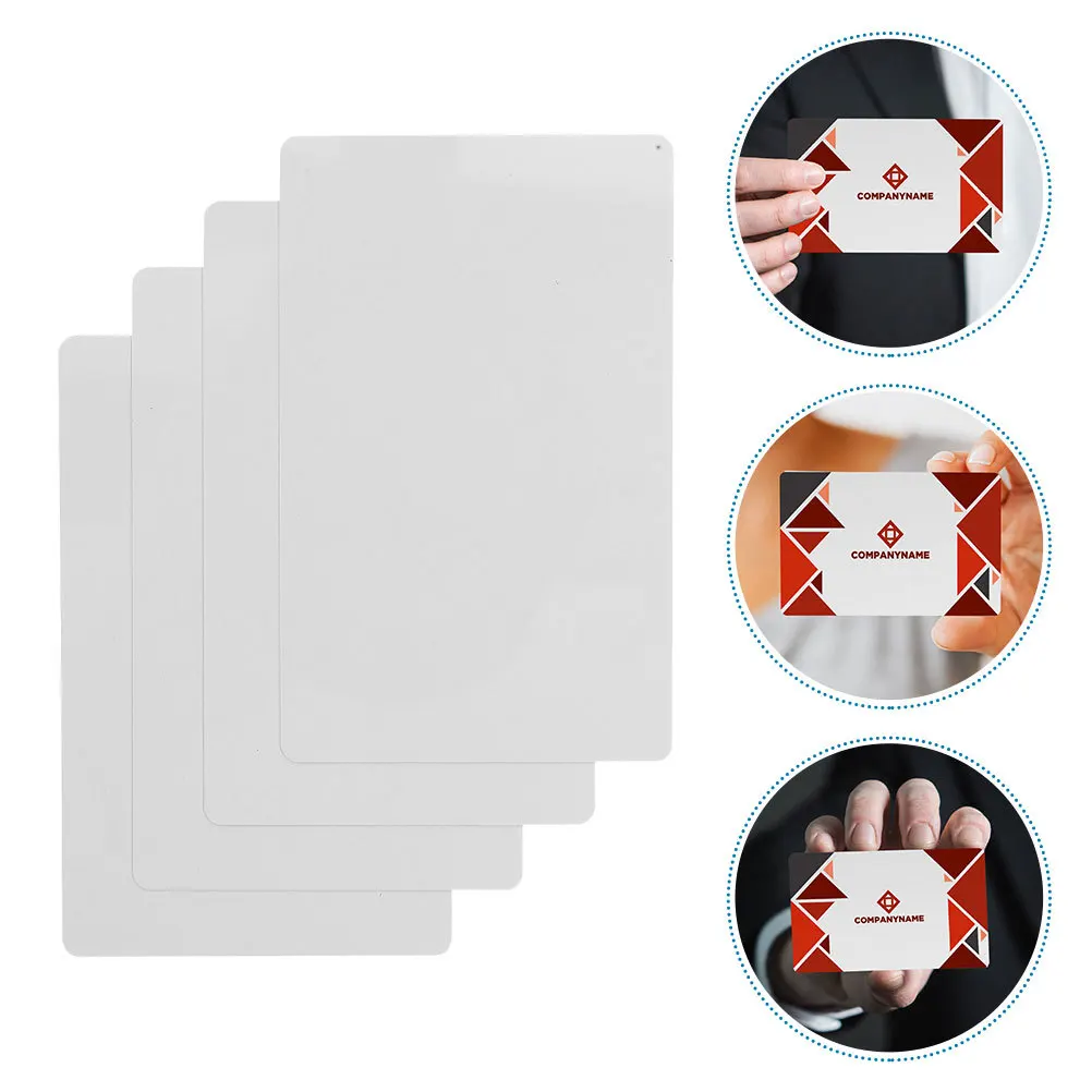 

50PCS Aluminum Sublimation Blanks Smooth Metal Business Cards Thick Customizable Name Tags for Personalized Printing