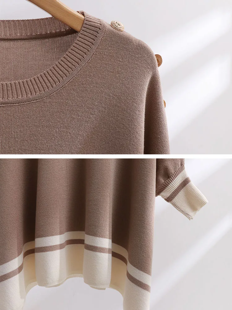 Korean Design Knitted 2 Piece Sets Women O-neck Knitwears Long Sleeve Pullover Tops Suits Casual High Waist Sweatpants Outfit