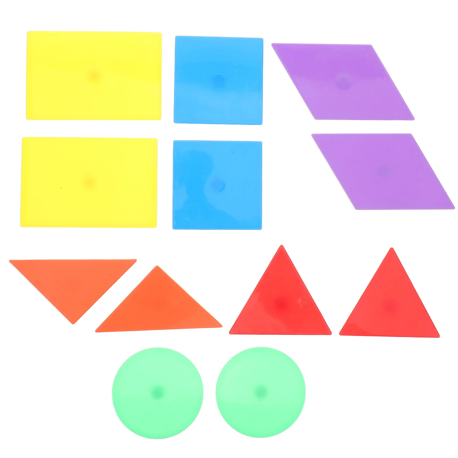 12 Pcs Learning Aids Magnetic Geometry Teaching Child Plastic Geometric Block Patterns