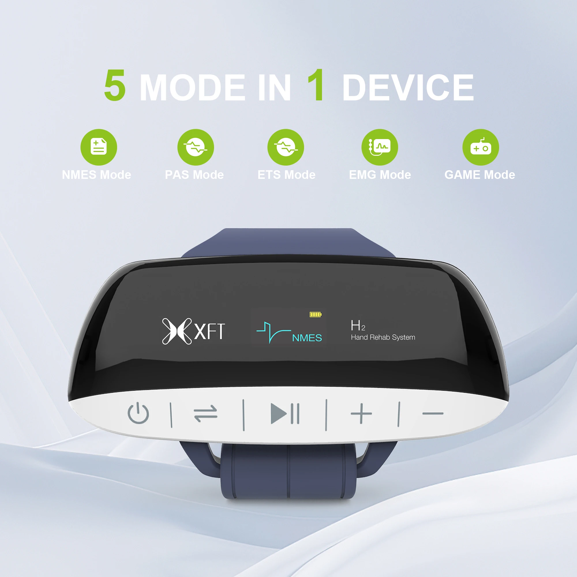 XFT-2003EA Clinical Hand Rehab System 5 Modes EMG Monitoring Muscle Strength Visualization Waterproof Wireless Customizable