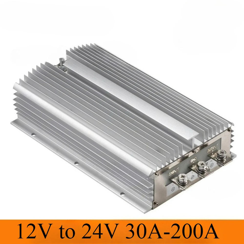 12VDC to 24V DC 30A-200A 12V to 24V DC-DC Power Boost Module Regulator Step Up Booster Voltage Converter for Cars Solar CE RoHS