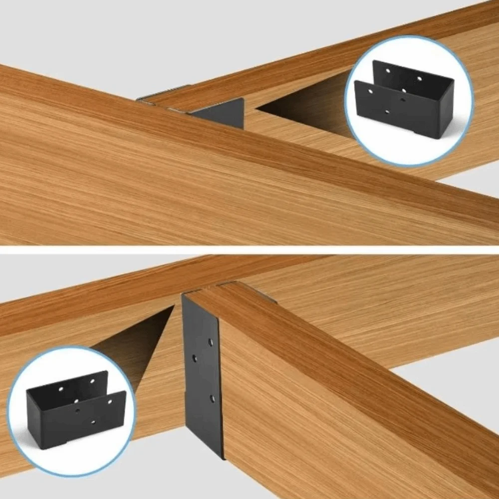 موصلات درابزين سطح شفة مخفية من الفولاذ عالي التحمل، هيكل قوي مطلي بالمسحوق #2