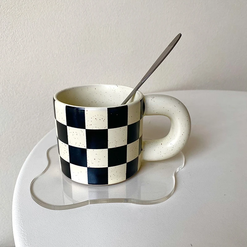 Irregular Acrylic Coasters Mug Pad Clear Mirror Coasters Nordic Ins Simple Table Mat Desktop Decor Ornaments Home Shooting Props