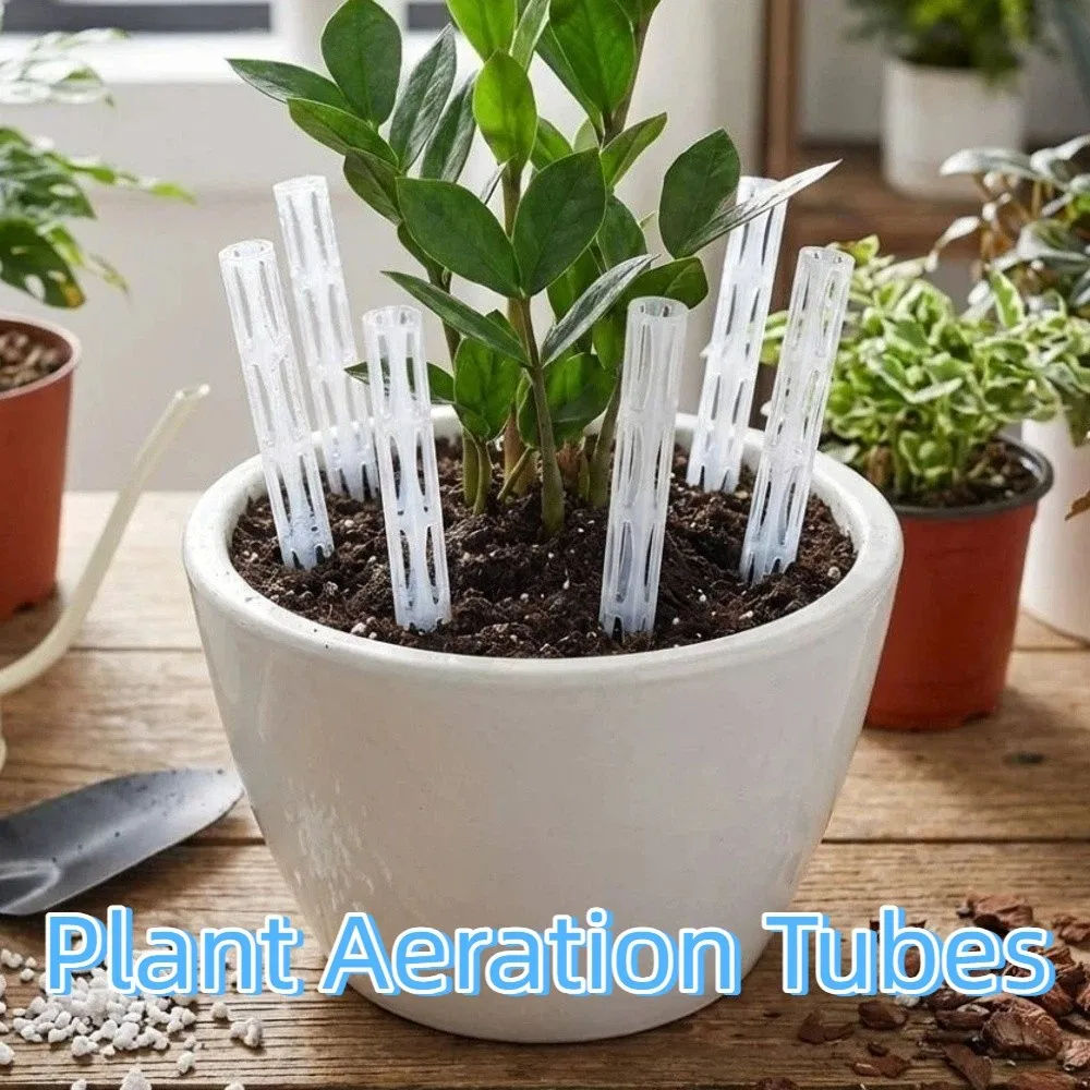 10PCS Transparent Plant Drainage Pipes Plastic Breathable Plant Root Ventilation Promote Growth Prevent Root Rot