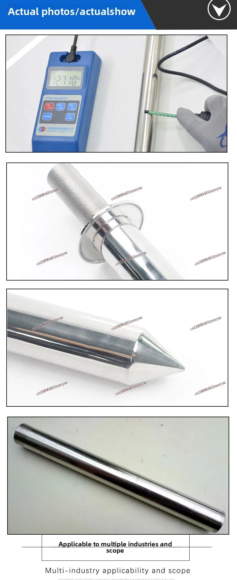 Internal Thread Round Magnetic Rod Sus304 Stainless Steel Strong Magnetic Iron Bar 14000 High 4