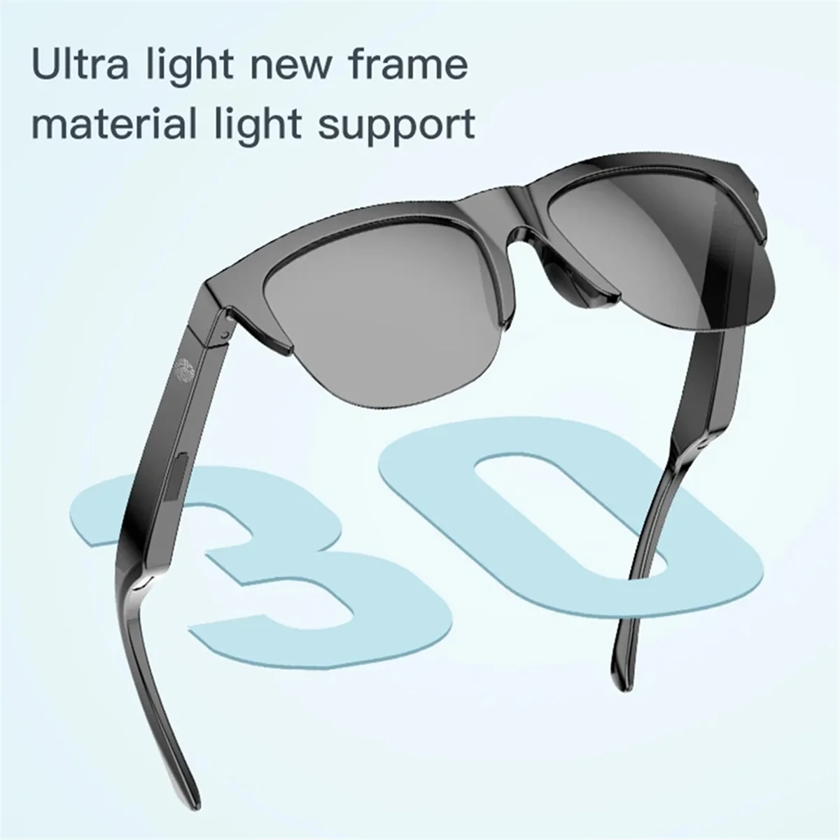 Neue Smart Bluetooth V5.3 Sonnenbrille Brille Anruf Outdoor Sport Kopfhörer HIFI Schwarz Technologie Anti-Touch UV-PZZW