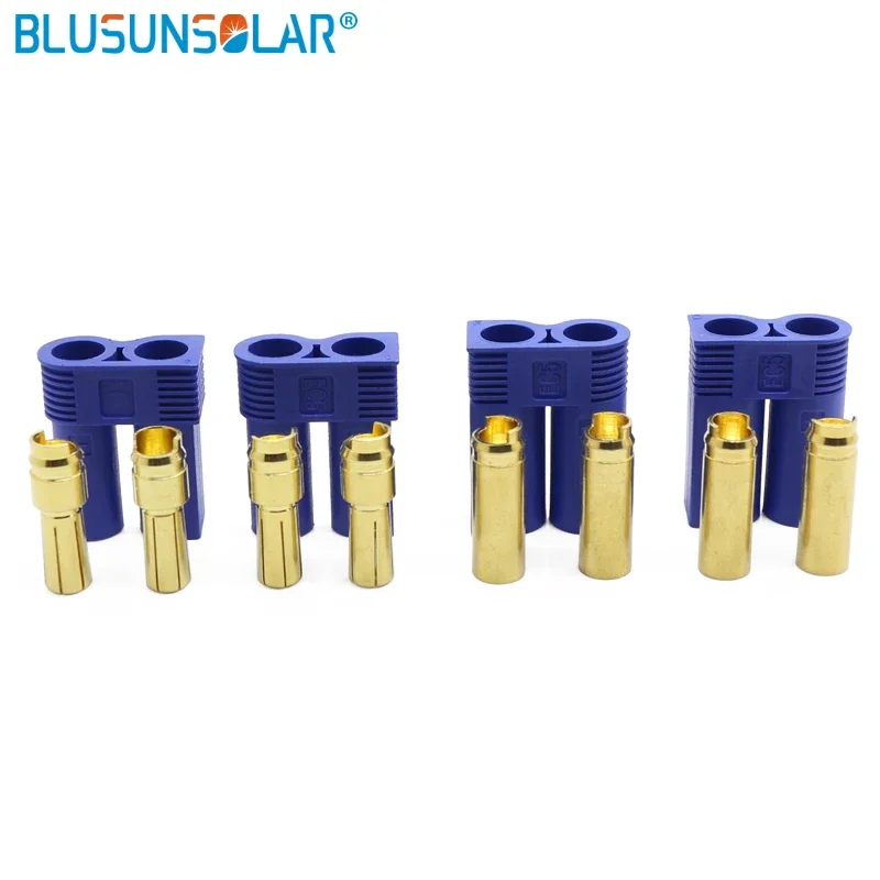 BLUSUNSOLAR 1 Pair EC5 Gold Banana Plug Bullet Connector with Housing Shell for RC Lipo Battery ESC Speed Controller Motor Part