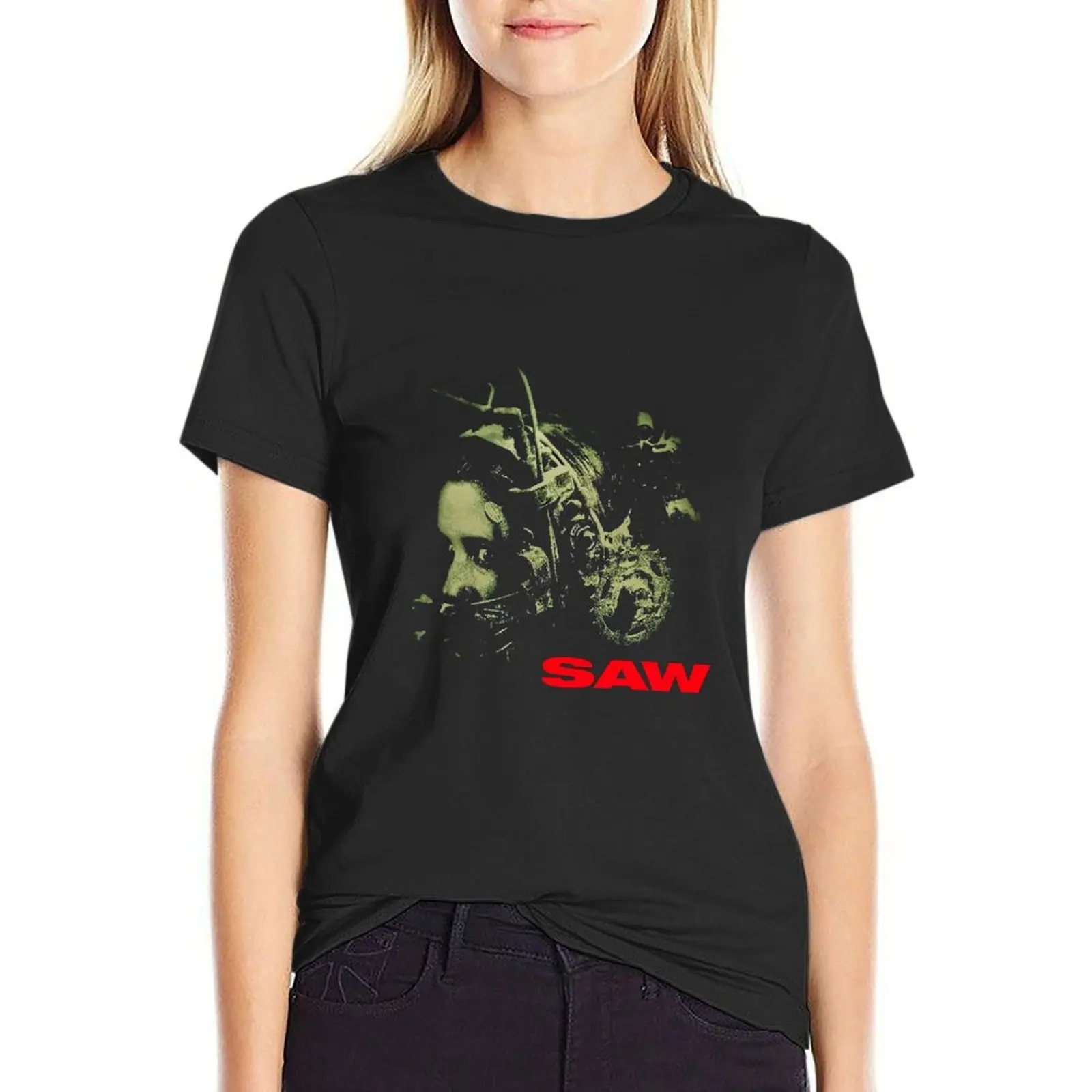 

SAW amanda reverse bear trap T-Shirt blanks funny quick drying t-shirt dress for Women long