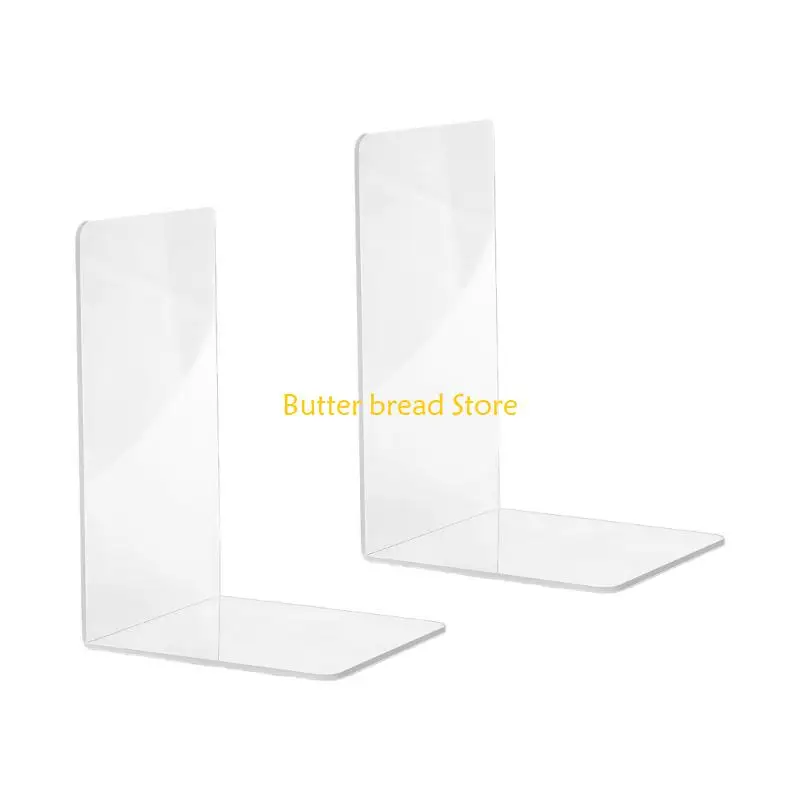 W89C Acrylic Book Display Stand Bookends Displaying Book Picture Albums Notebooks