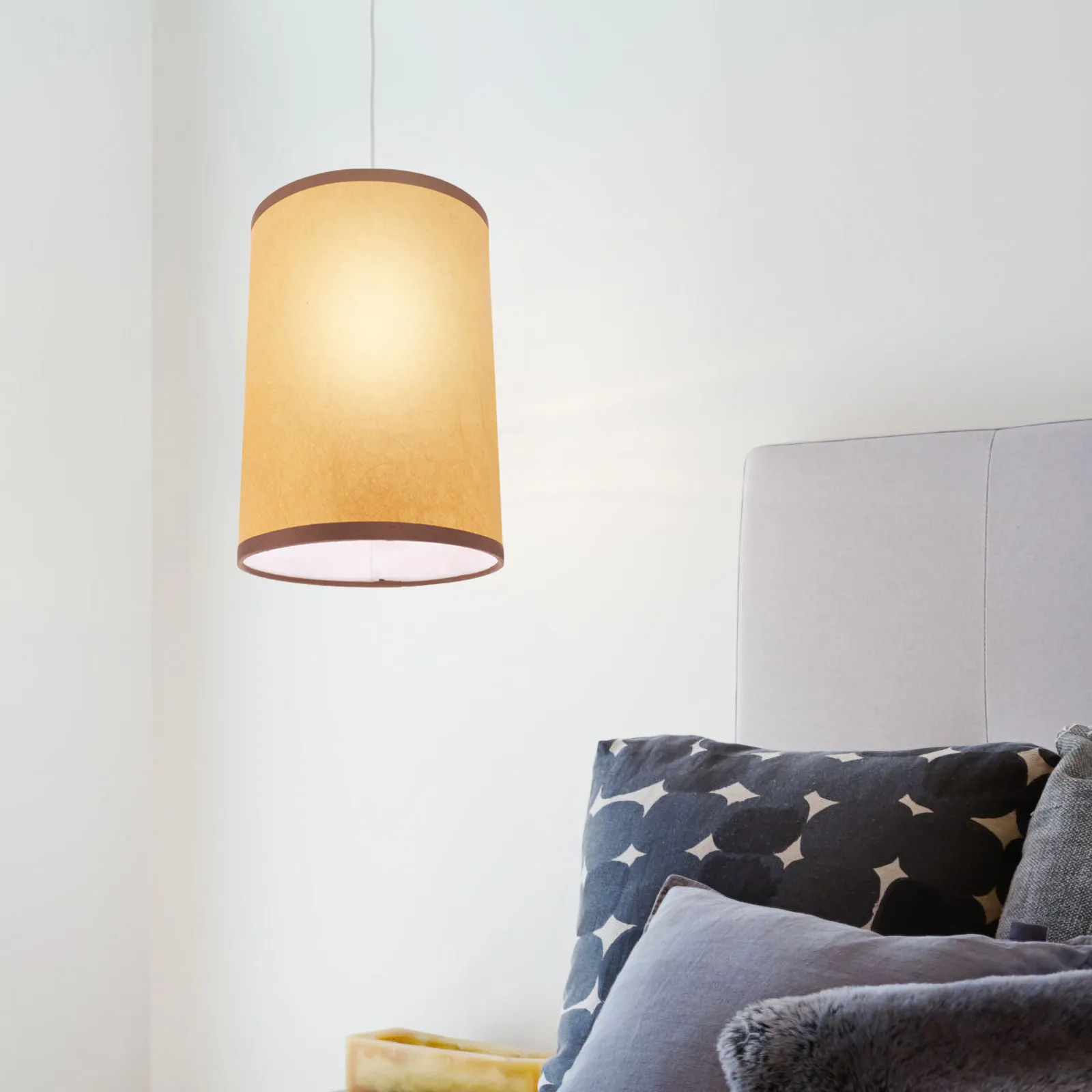 Vintage Rustic Lamp Shade for Bedroom Ceiling Light – Solid Color, E27/E14 Compatible, Decorative Replacement
