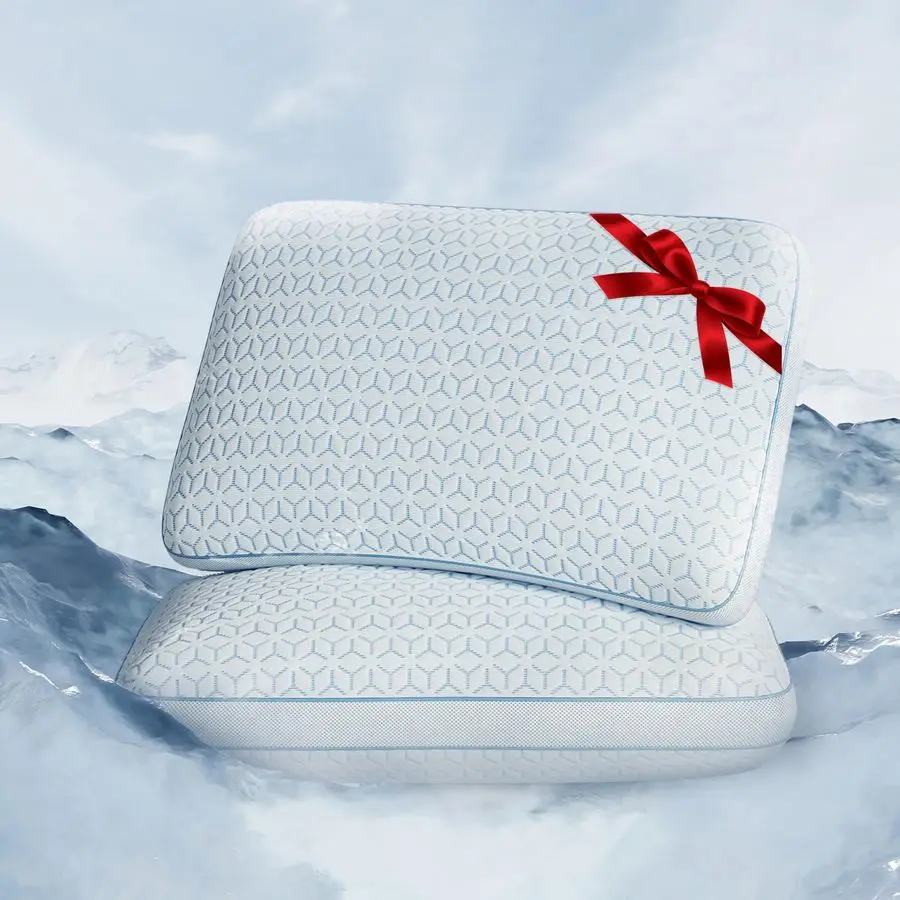 

Охлаждающие подушки, подушки из пены с эффектом памяти, размер Queen, комплект из 2 штук, для тех, кто потеет во сне