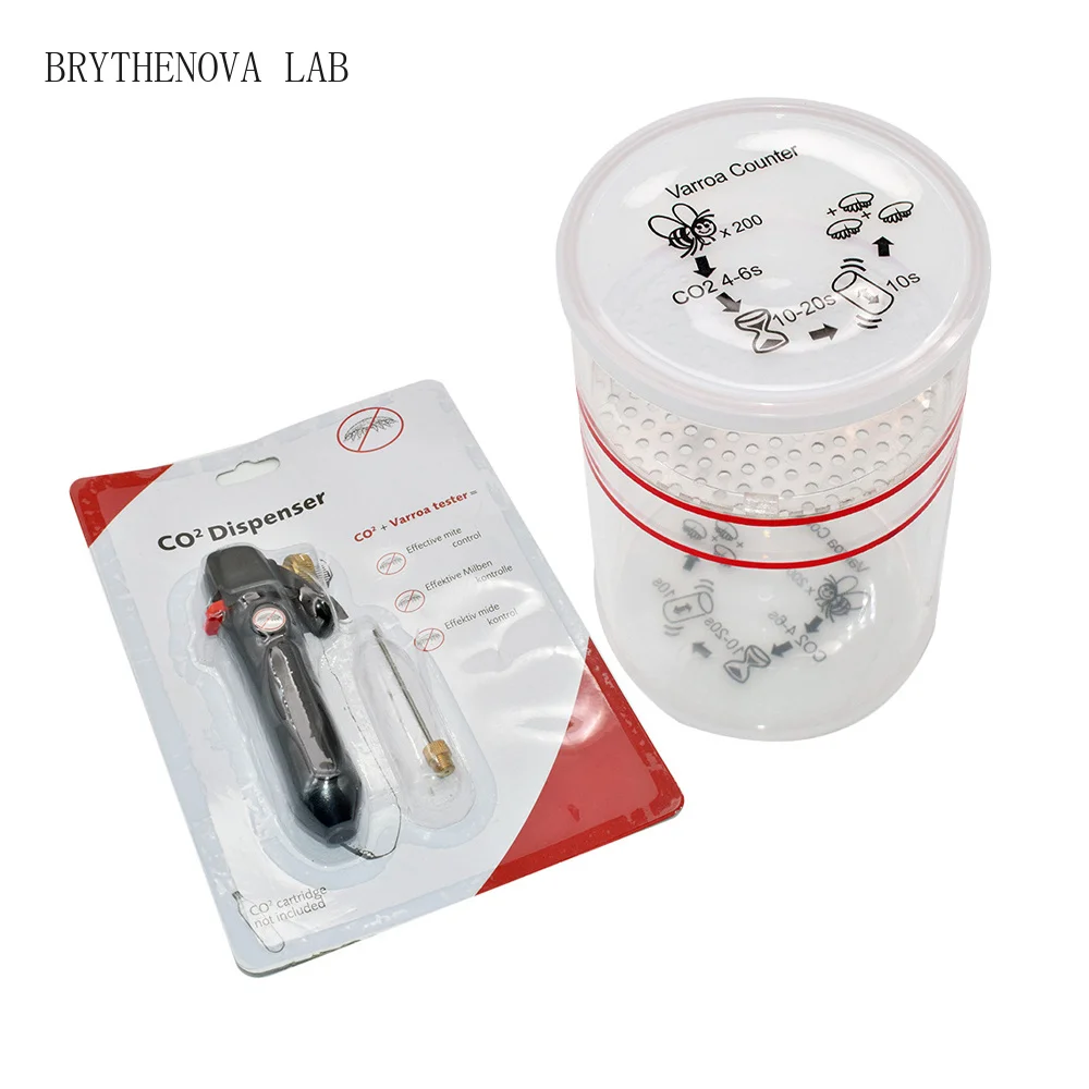 Beekeeping Varroa Check Tester with CO2 Varroa Mite Easy Bee Check Mite Monitoring Tool for Beekeeper Tools Beehive Equipment