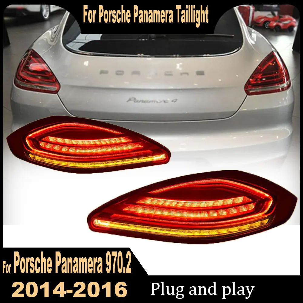 Auto Led Achterlichten Voor Porsche Panamera 970.2 2014 2015 2016 Upgrade Achterlichten Remlichten Assemblage Plug And Play Accessoires