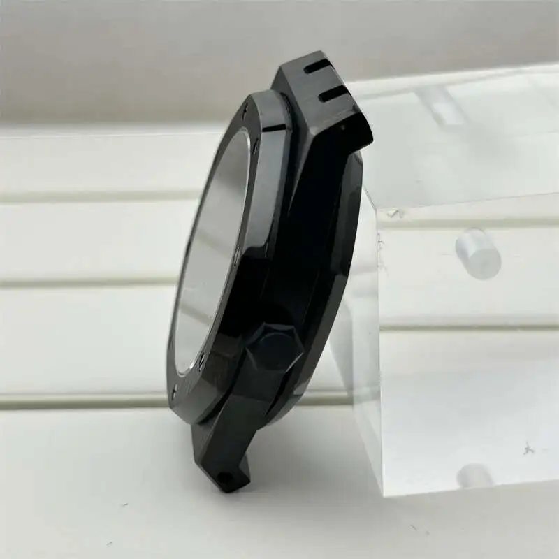 変更された 41 ミリメートルステンレス鋼時計バンドケースサファイアガラス Oakap NH35 NH36 ムーブメント時計アクセサリー 31.8 ミリメートルダイヤルに適しています