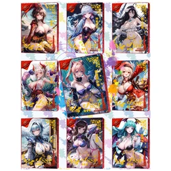 Incontra la dea serie Ssp Albedo Kamisato Ayaka personaggio Anime Rare Bronzing Collection Flash Card Cartoon Toy regalo di natale